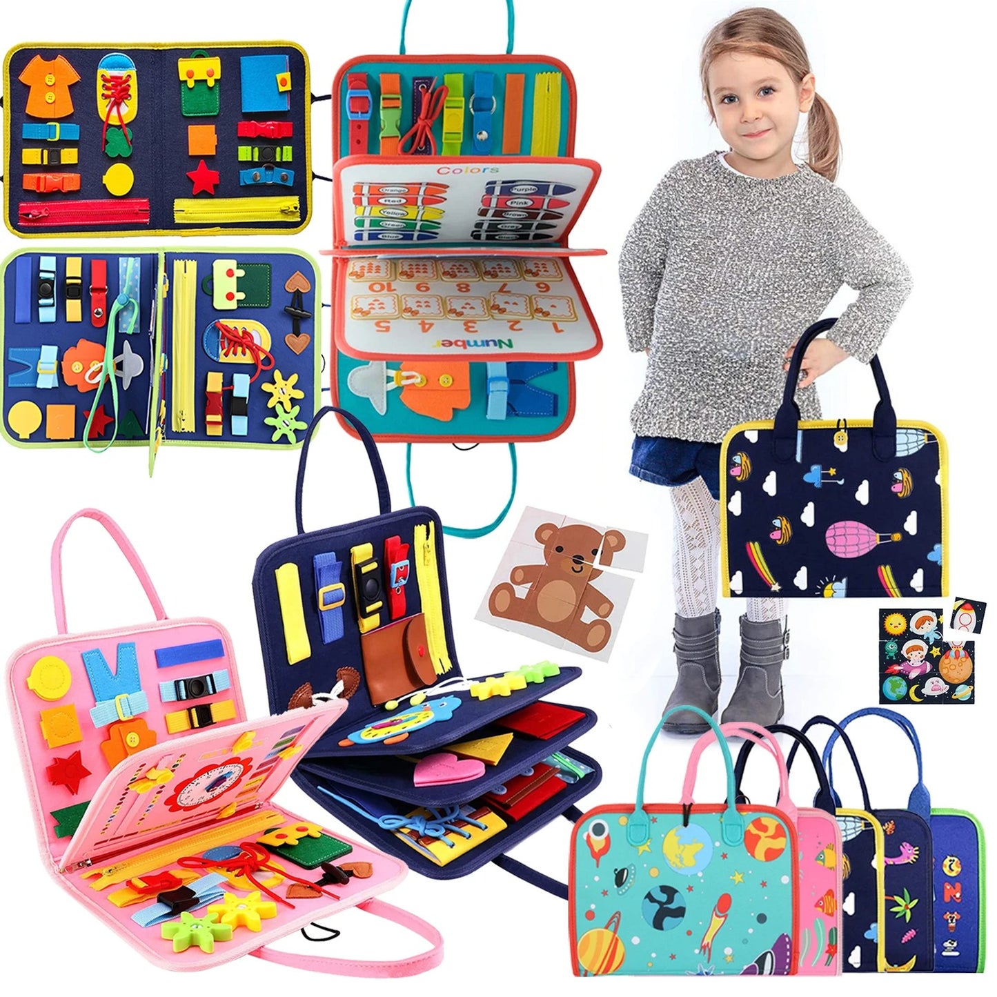 Busy Board Montessori-Spielzeug für Kleinkinder