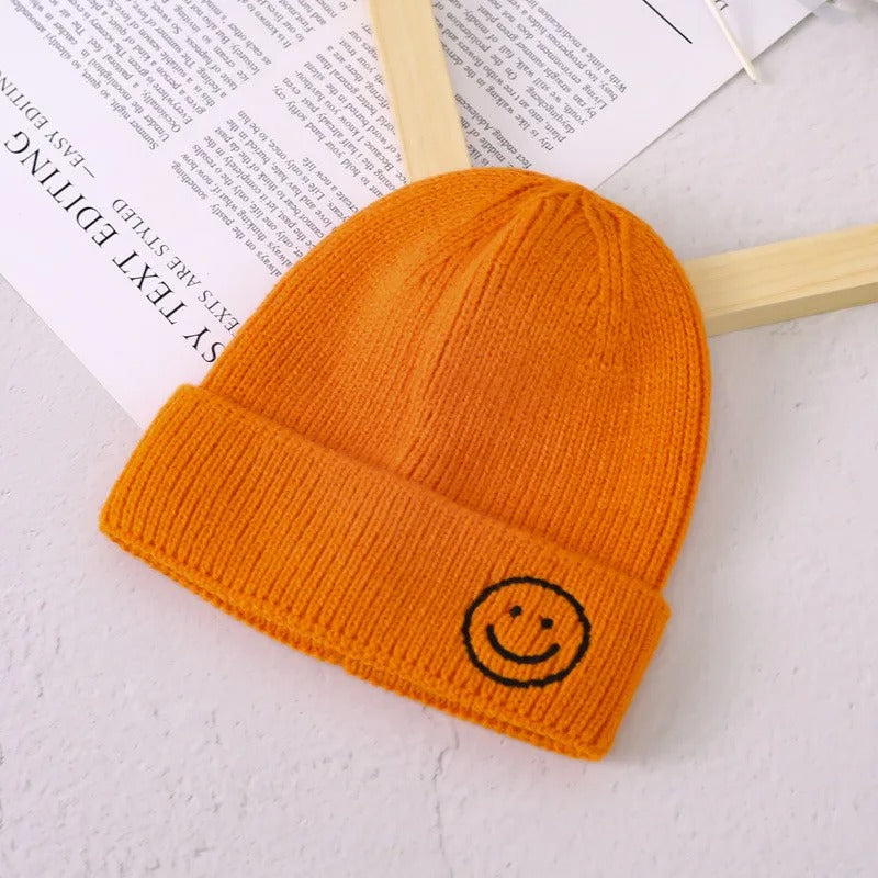 Smiley Beanie für Kinder