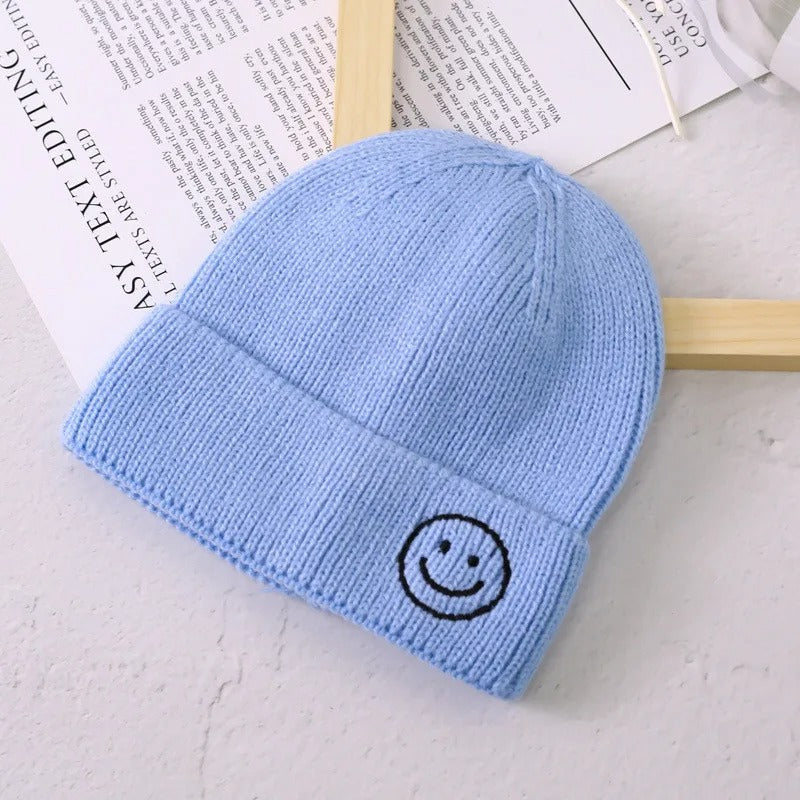 Smiley Beanie für Kinder