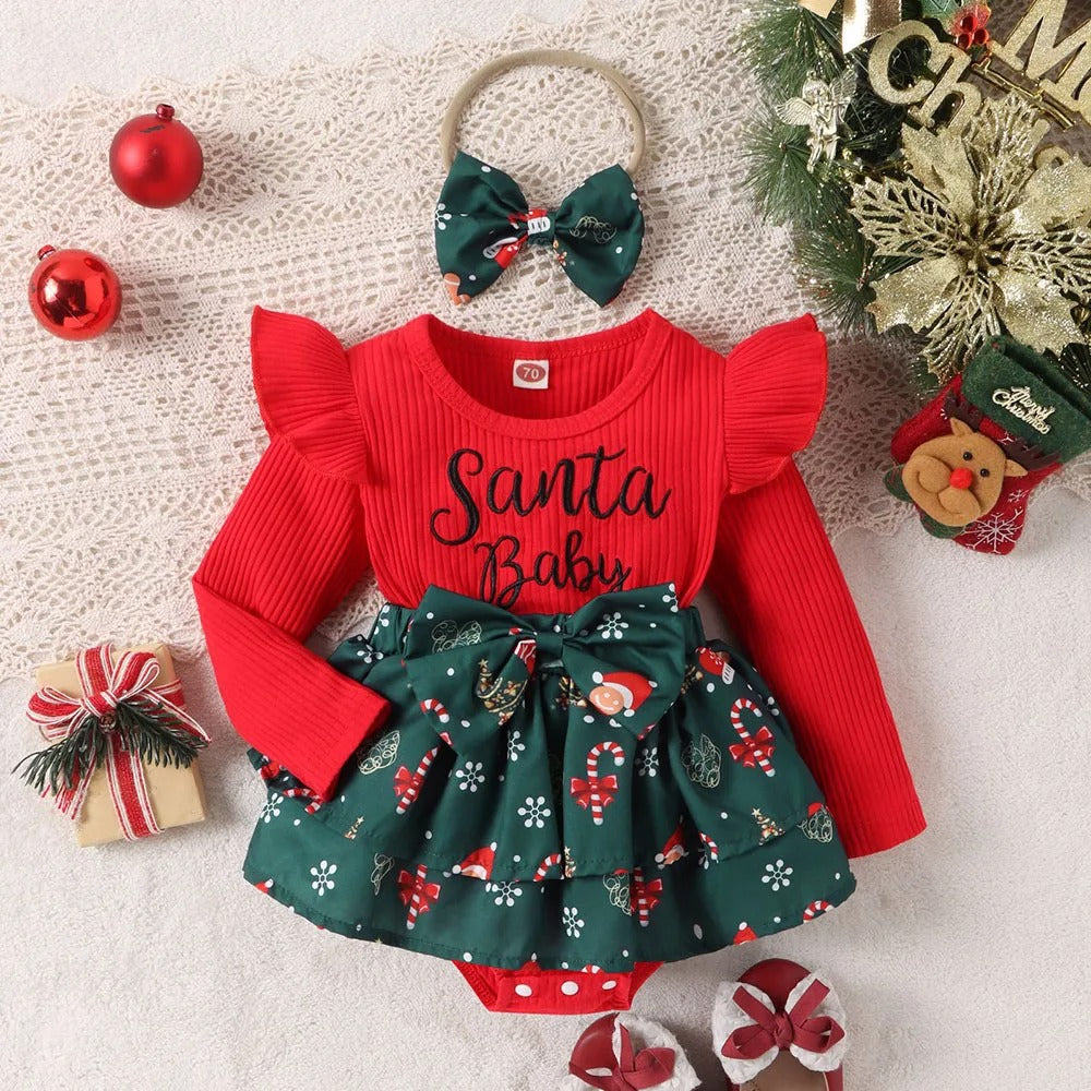 "Santa Baby" Kleid mit Schleife