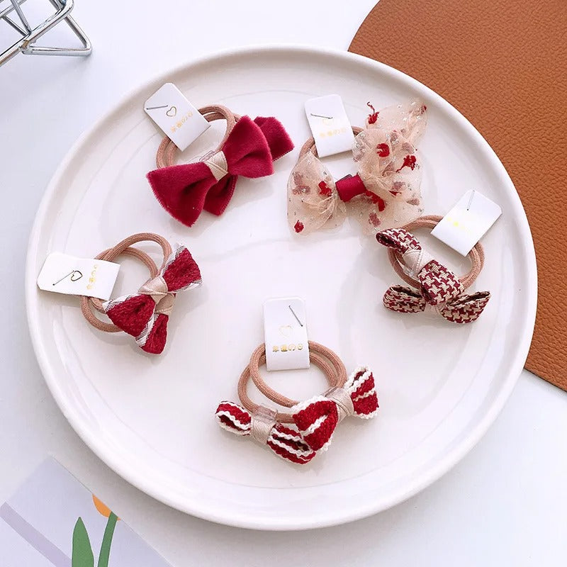 Haargummis für Mädchen mit süßen Schleifen – Perfekt für besondere Anlässe